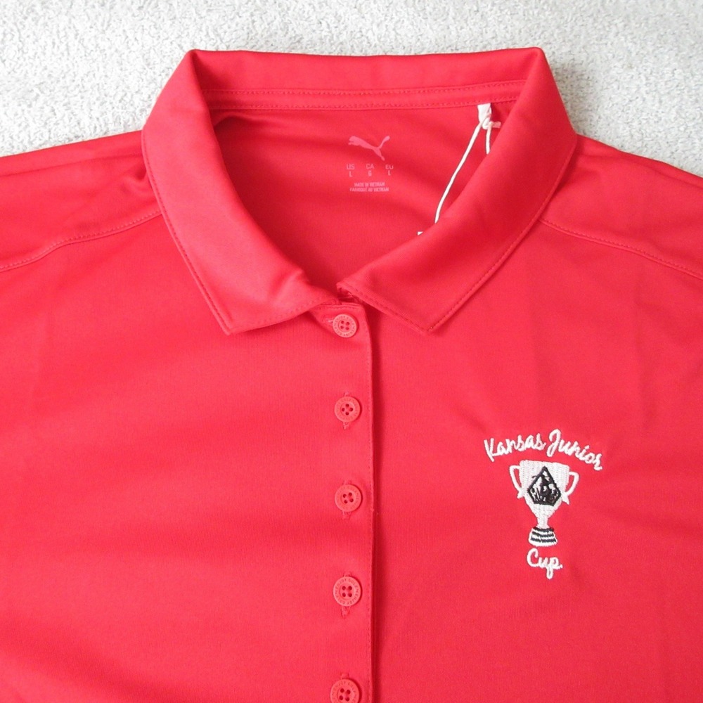 Puma Kansas‎ Junior Golf Cup Performance Polo Shirt Red AJGA Women's L